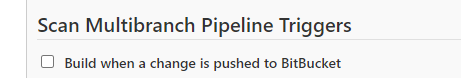 Build when a change is pushed to BitBucket setting disabled