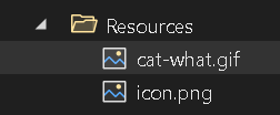 My resources folder: