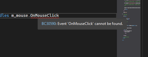 MouseClick Event was working but now not working