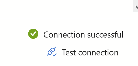 Test Connection successful