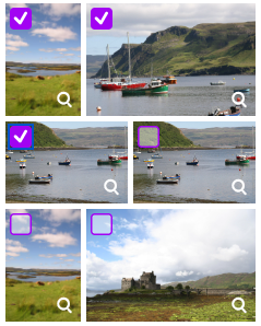 Screenshot of image grid