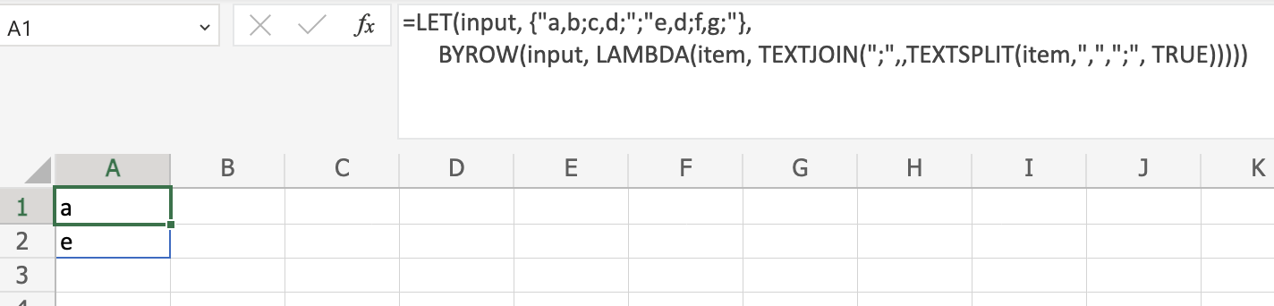 sample excel output