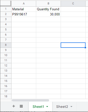 sheet 1 where user inputs data