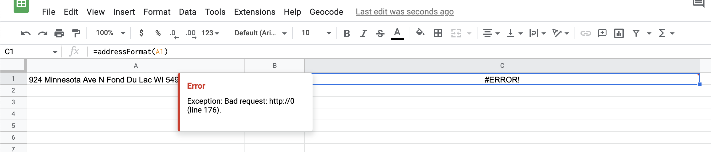 Google Sheet Snip