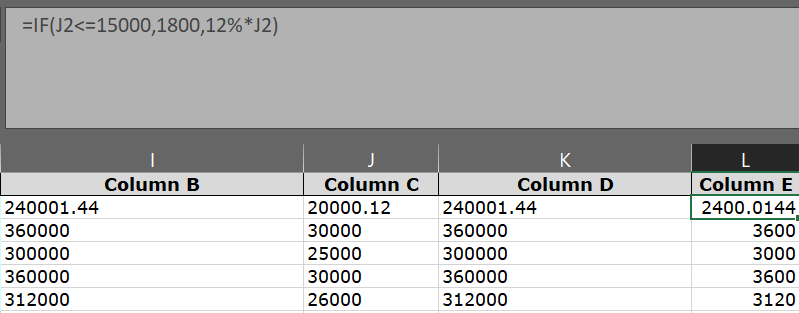 excel data