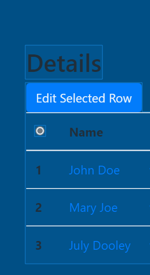 I was able to create a radio button however i want it in each row and not the description row.