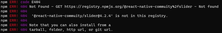 Npm error