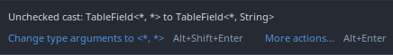 Warning from IntelliJ