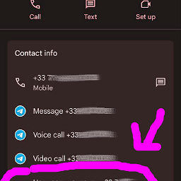 android contact screenshot