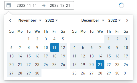 selecting range of dates