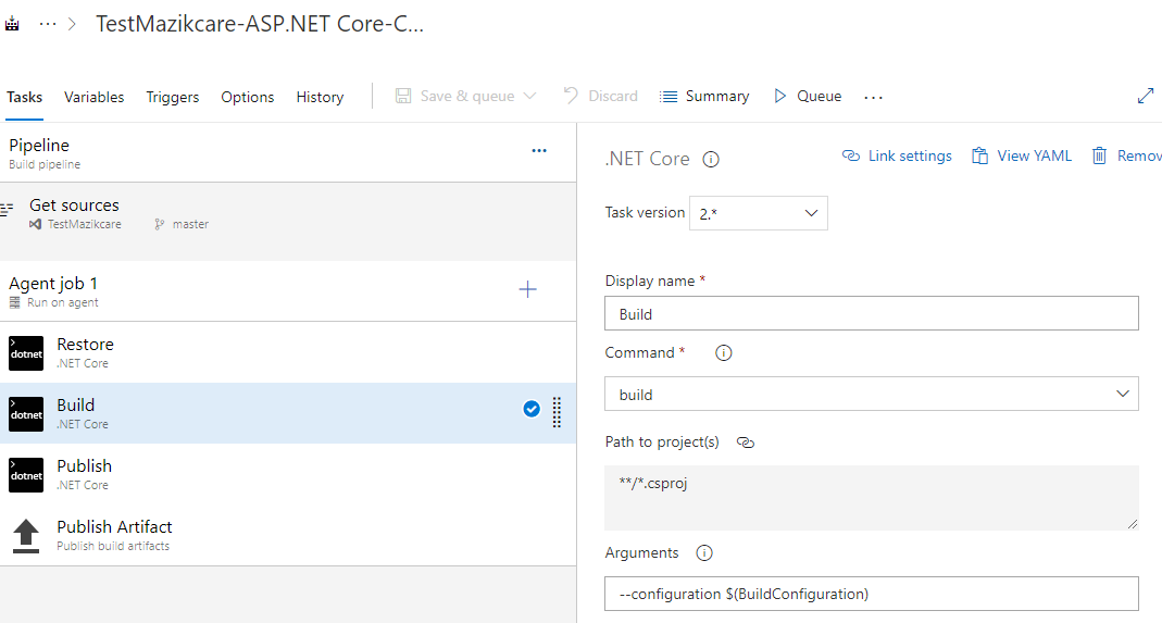 CI pipelines path details