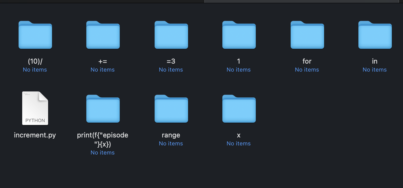 wrong folder output names