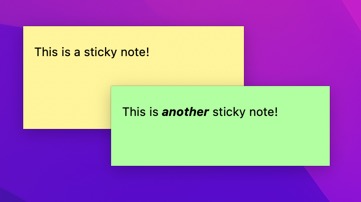 example of sticky notes