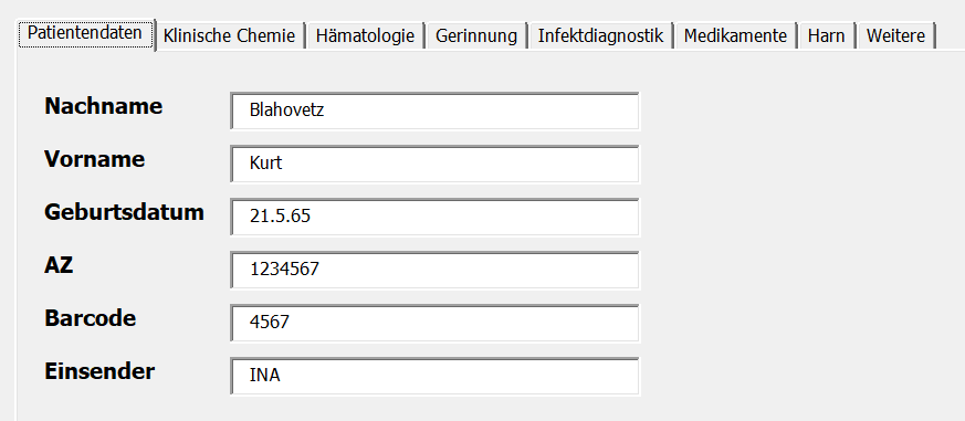 userform patientdata