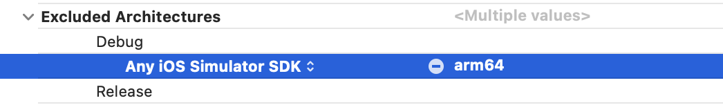 Excluded Architectures .plist value