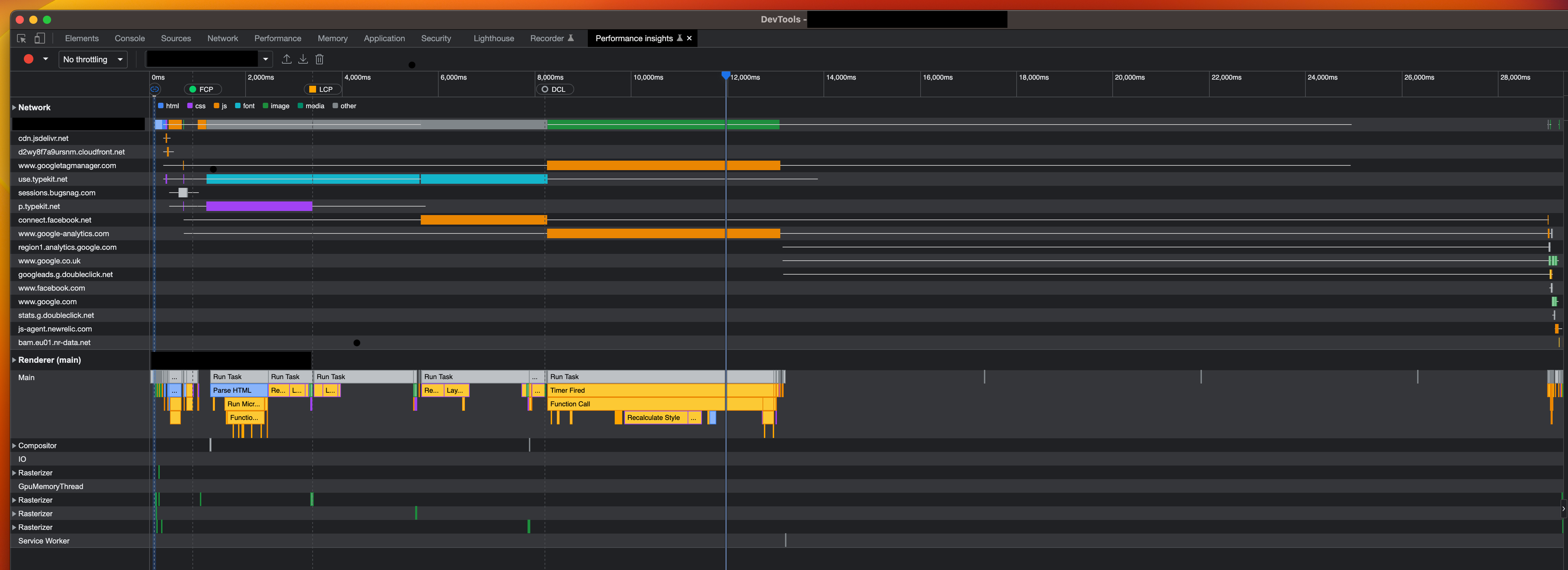 chrome timeline