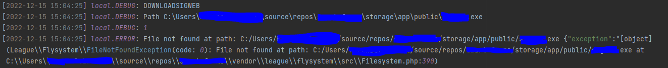 An image of a log file describing the results of the debug messages