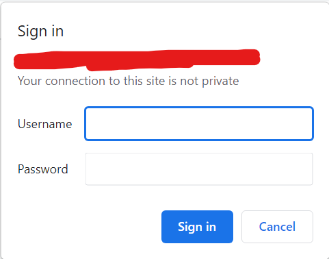 Sign-in popup