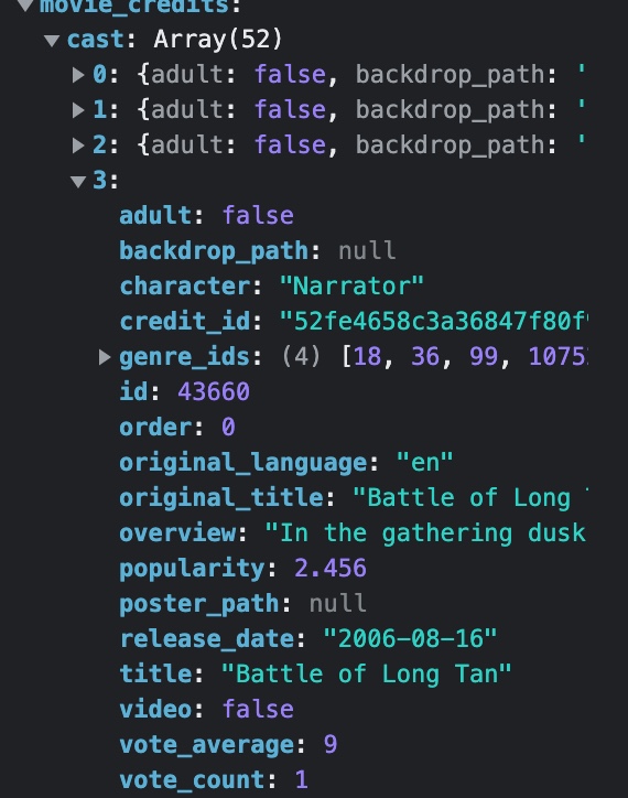 Array details