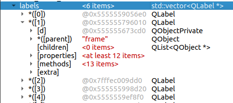 contents of labels_ after moving slider