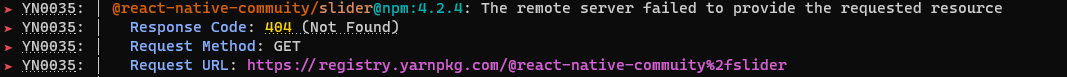 Yarn error