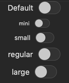 all sizes supported for a toggle styled like a switch