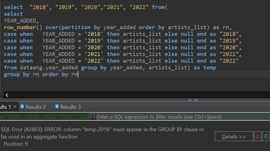 using case statements gives me null values