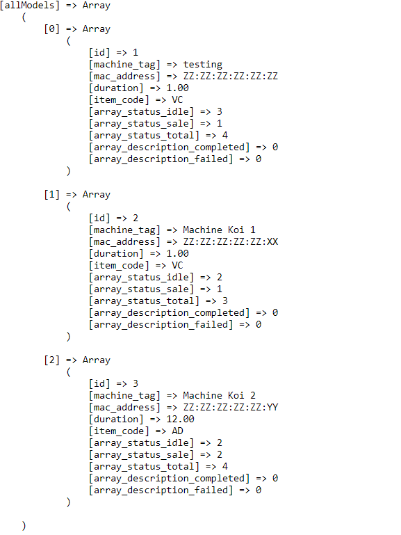 The return data that already been pulled,left the array_description_completed and array_description_failed 