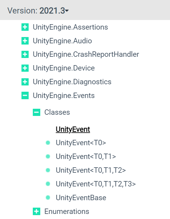 Unity documentation