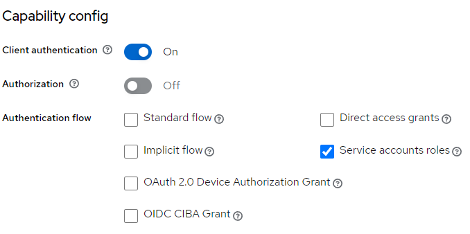 Client myclient1 configuration