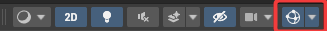 Gizmos Icon in the toolbar