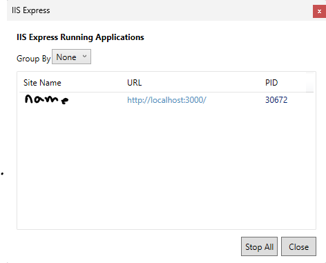 IIS Running on Port 3000