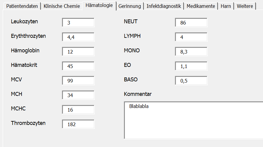 userform hematology