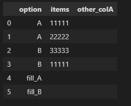 Data Frame to fill