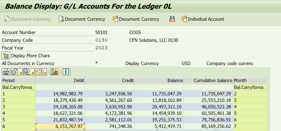 Screenshot of TCode trying to pull value from