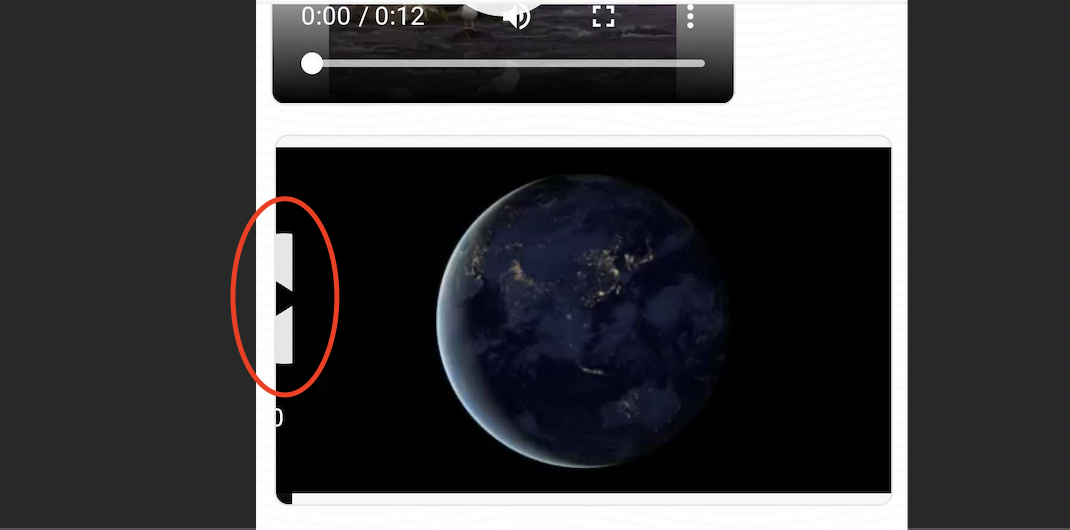 Iam using a simple HTML video tag. it is appearing fine in desktop and in responsive webview in desktop. But same when I check in real android mobile., I see play icon is appearinf to the left portion. No idea why. can you help me?