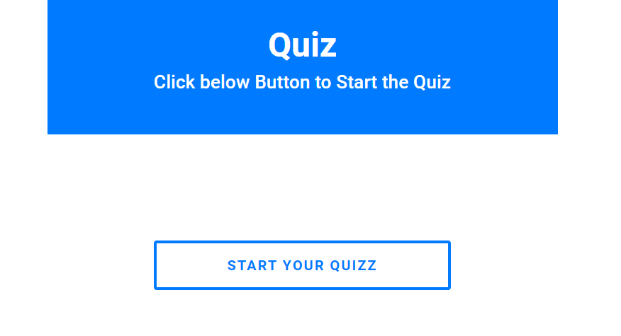 Quiz Start Button