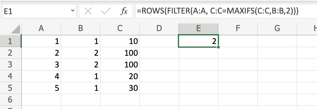 excel output