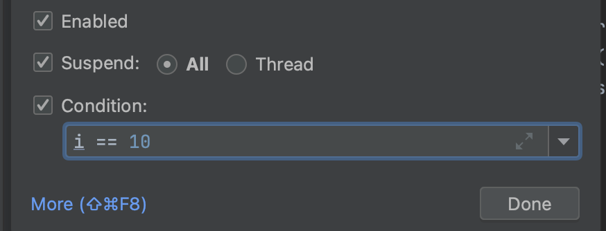 conditional breakpoint