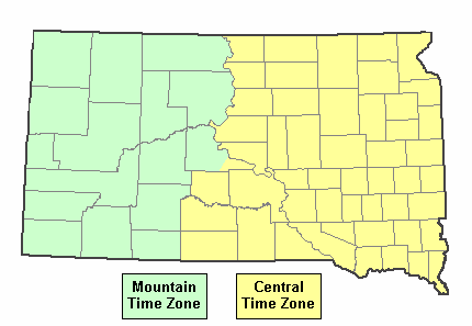 Time Zones in South Daktoa