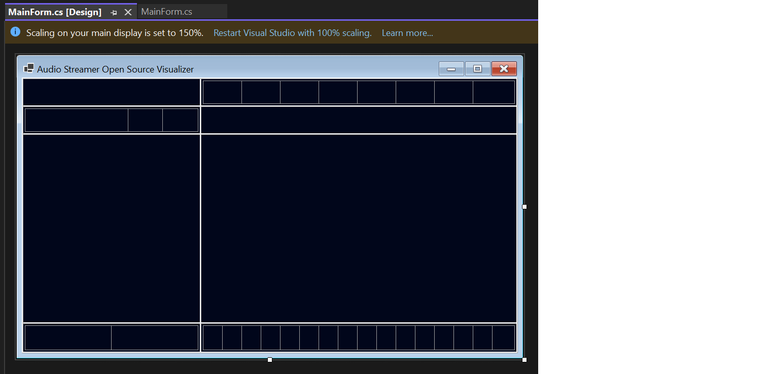 nested table layout panels