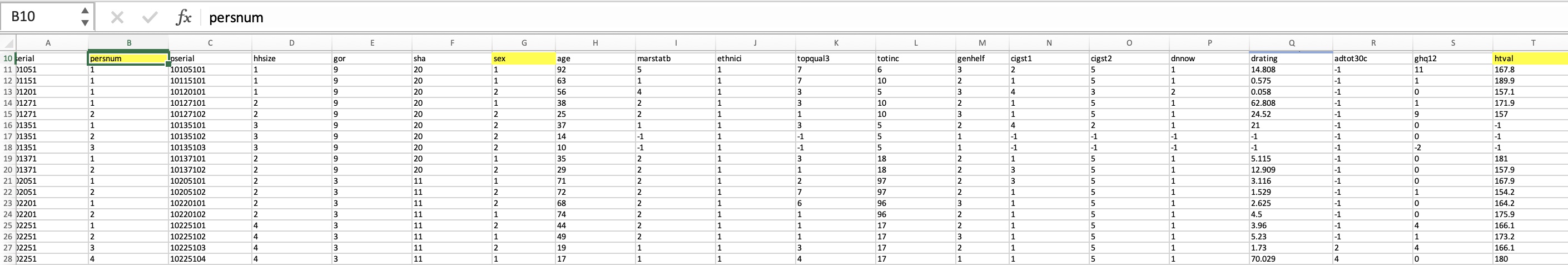 spreadsheet