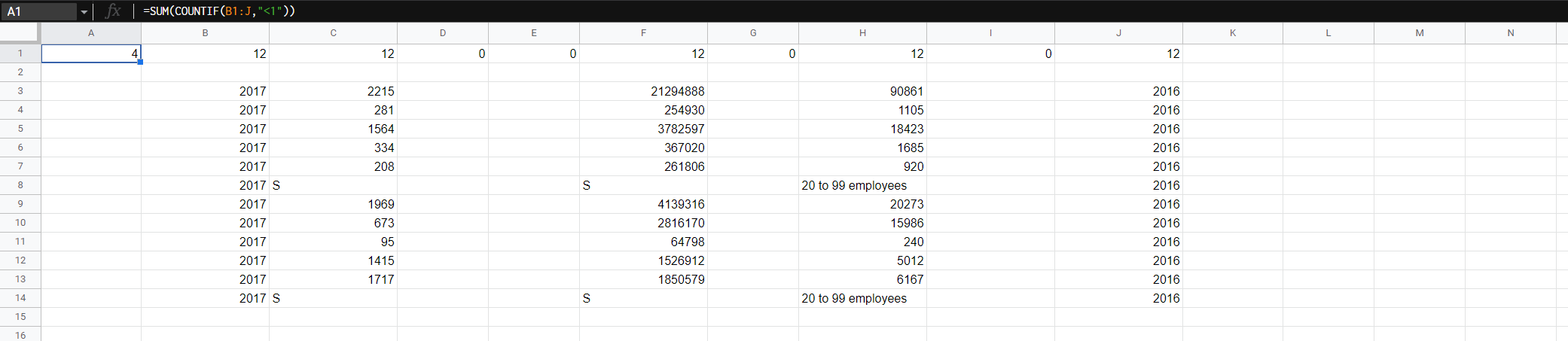 Dynamically set the horizontal range to last column's cell