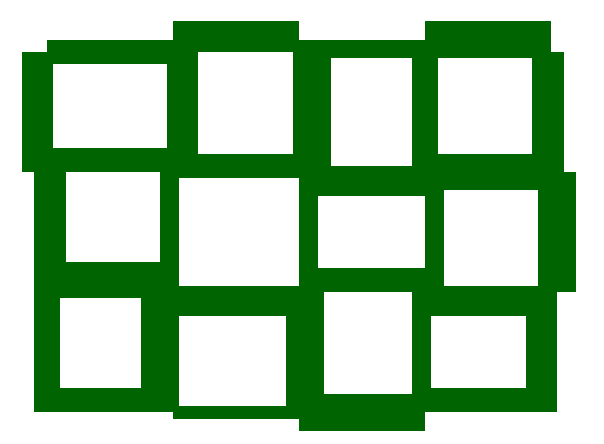 rectangles with randomm thickness