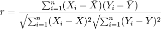 linear correlation coefficient