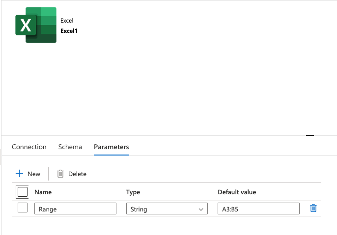 Parameterizing Excel dataset