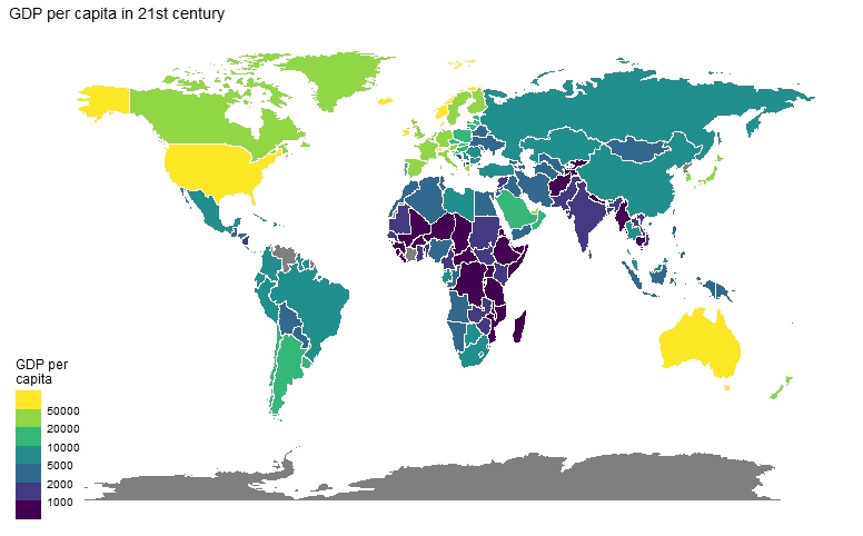 Gdp per capita map