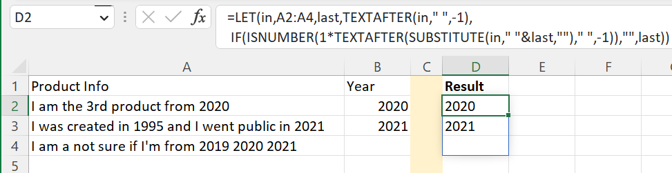 excel output