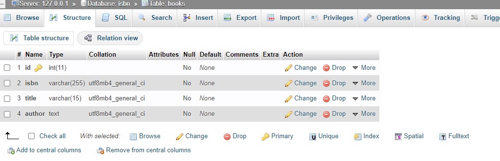 Database Structure