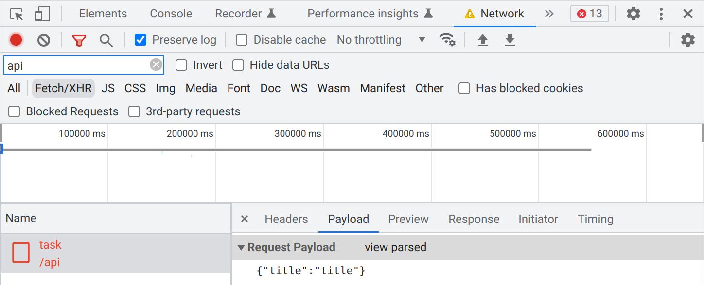 DevTools - json